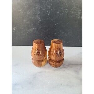 Vernon Texas Souvenir Wooden Salt and Pepper Shakers, Vintage